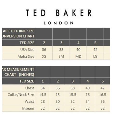 ted baker size 5|ted baker waist size chart.